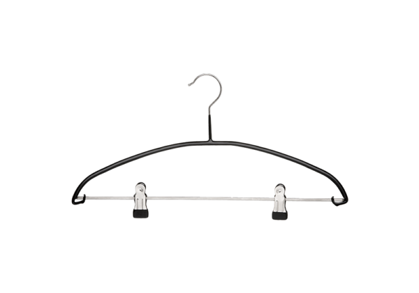 Cintre métal arrondi avec barre et pinces (SR100BP) – Image 2