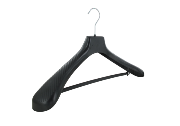 Cintre plastique épaules extra-larges avec barre pour costumes et manteaux (STARB)