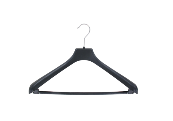 Cintre plastique épaules larges avec barre pour costumes (LUXURYB) – Image 2