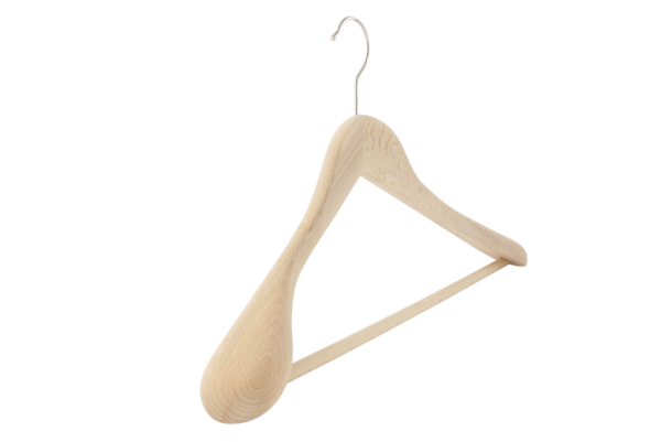 Cintre bois en hêtre épais barre (HETRE BOIS COSTUME)