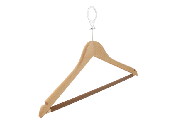 Cintre bois économique antivol (ECO BOIS 2 ANTIVOL)