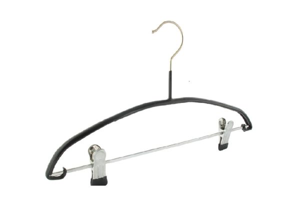 Cintre métal arrondi avec barre et pinces (SR100BP)