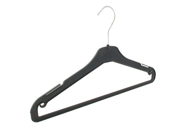 Cintre plastique avec encoches et barre pour robes et ensembles (AUB)