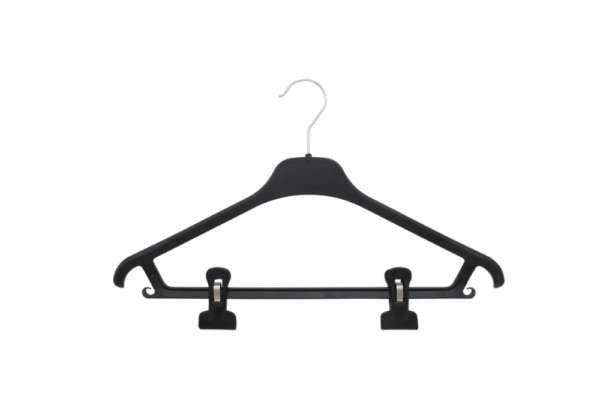 Cintre plastique avec barre et pinces pour ensemble, costume, tailleur (FEP) – Image 2