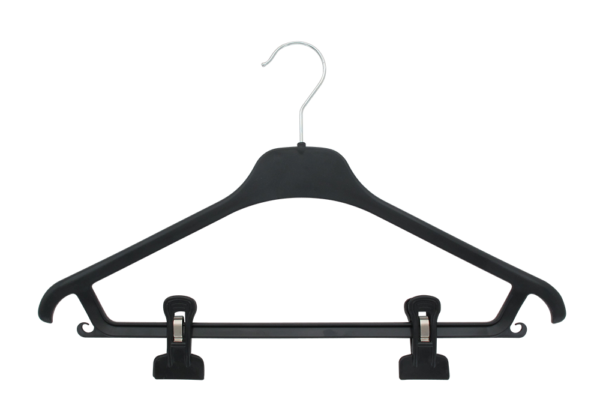 Cintre plastique avec barre et pinces pour ensemble, costume, tailleur (FEP) – Image 2