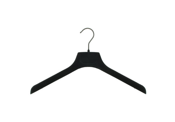 Cintre velours vestes et manteaux avec crochet noir (20VN) – Image 2