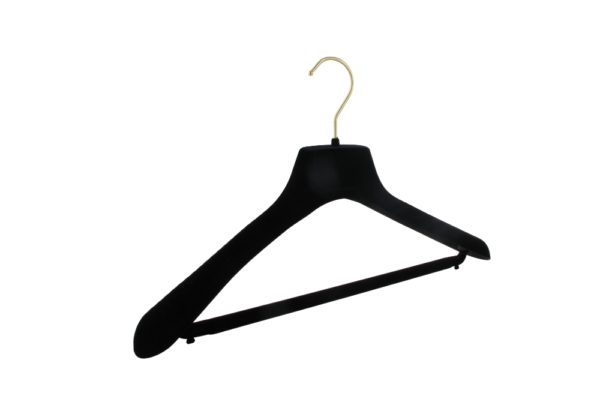Cintre velours vestes manteaux avec barres avec crochet doré (20BVD)