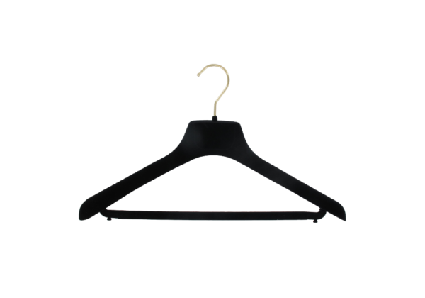 Cintre velours vestes manteaux avec barres avec crochet doré (20BVD) – Image 2