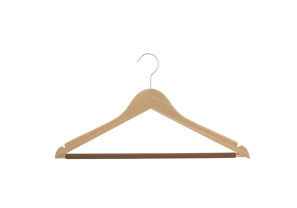 Cintre bois en hêtre avec barre (HETRE BOIS 2) – Image 2
